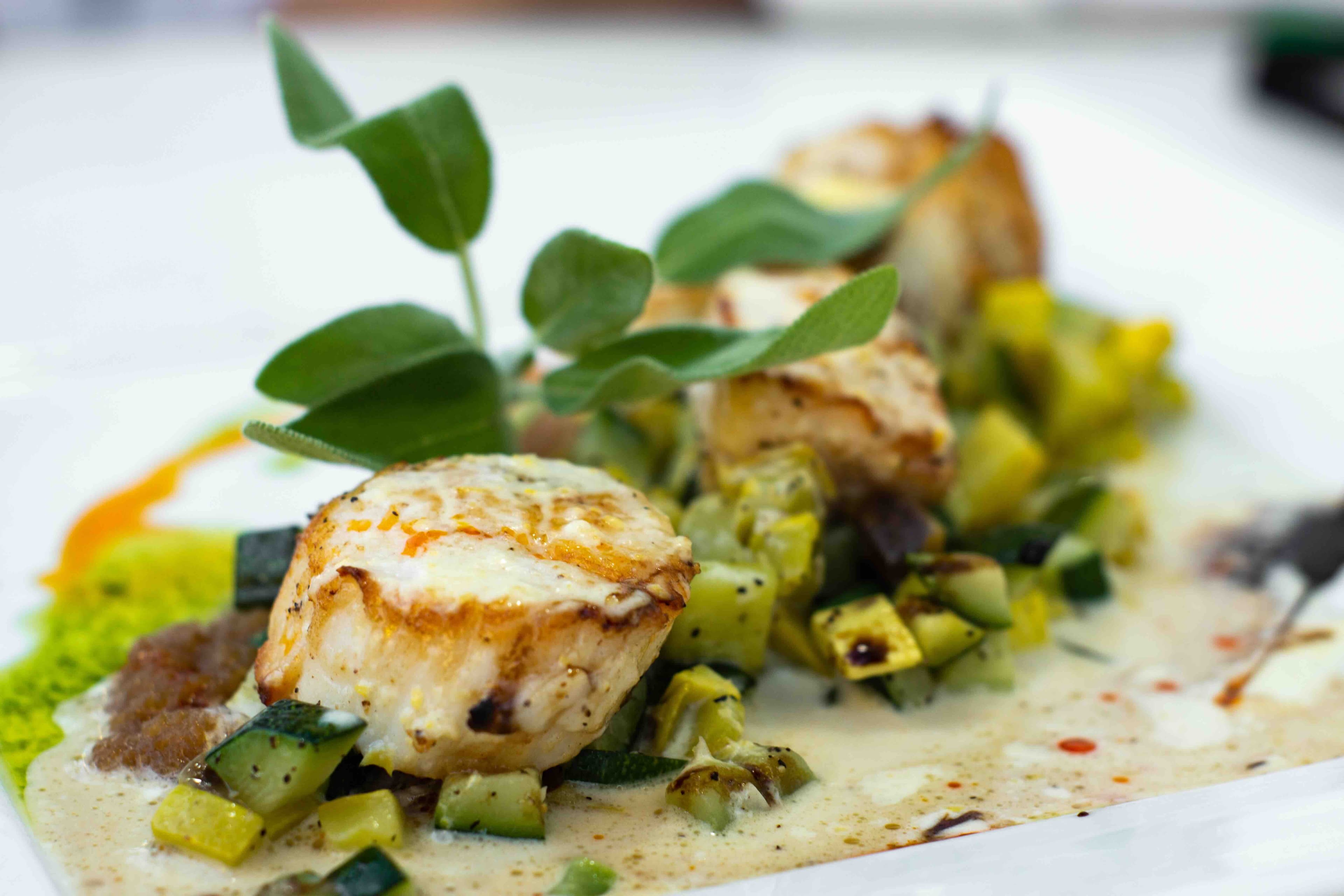 Bright, citrusy seafood from the kitchen.